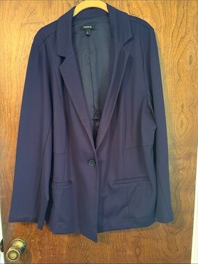 torrid Navy Single-Button Blazer
